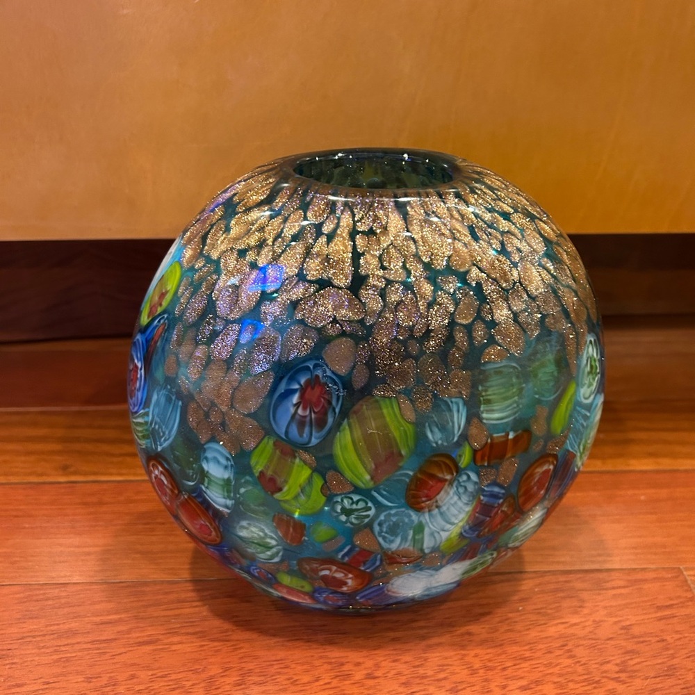 Colorful Glass Art Vase